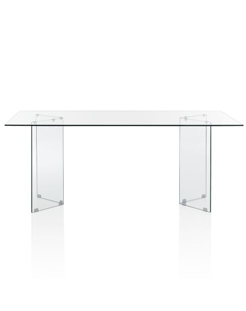 Table/Bureau rectangulaire Kaya 180 transparent - H78xL180xP90 cm