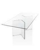 Table/Bureau rectangulaire Kaya 180 transparent - H78xL180xP90 cm