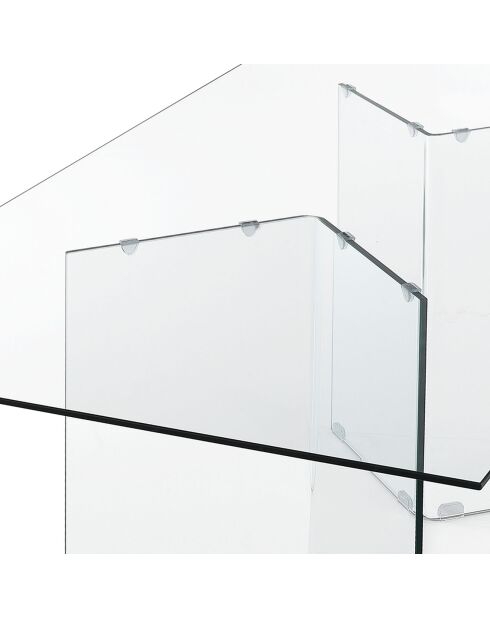 Table/Bureau rectangulaire Kaya 180 transparent - H78xL180xP90 cm