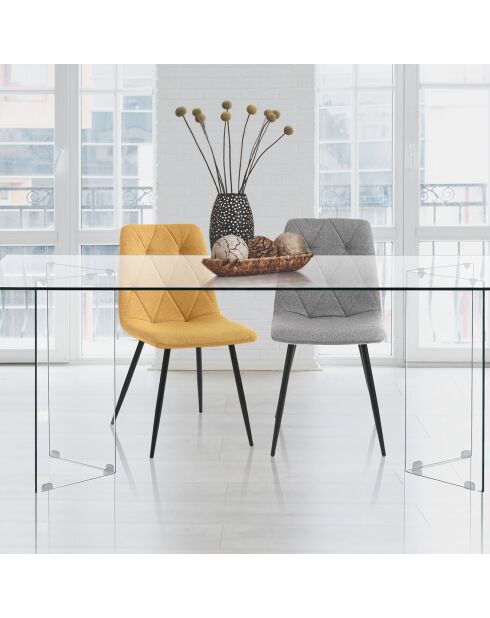 Table/Bureau rectangulaire Kaya 180 transparent - H78xL180xP90 cm