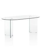 Table/Bureau Kaya Oval 180 transparente - H78xL180xP90 cm