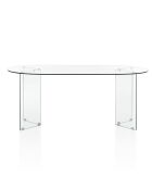 Table/Bureau Kaya Oval 180 transparente - H78xL180xP90 cm