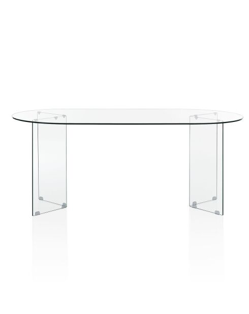 Table/Bureau Kaya Oval 180 transparente - H78xL180xP90 cm