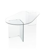Table/Bureau Kaya Oval 180 transparente - H78xL180xP90 cm