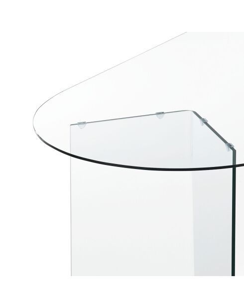 Table/Bureau Kaya Oval 180 transparente - H78xL180xP90 cm