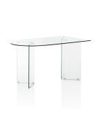 Table/Bureau péninsule Kaya 130 transparente - H75xL130xP80 cm