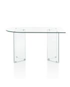 Table/Bureau péninsule Kaya 130 transparente - H75xL130xP80 cm