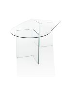 Table/Bureau péninsule Kaya 130 transparente - H75xL130xP80 cm