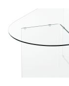 Table/Bureau péninsule Kaya 130 transparente - H75xL130xP80 cm