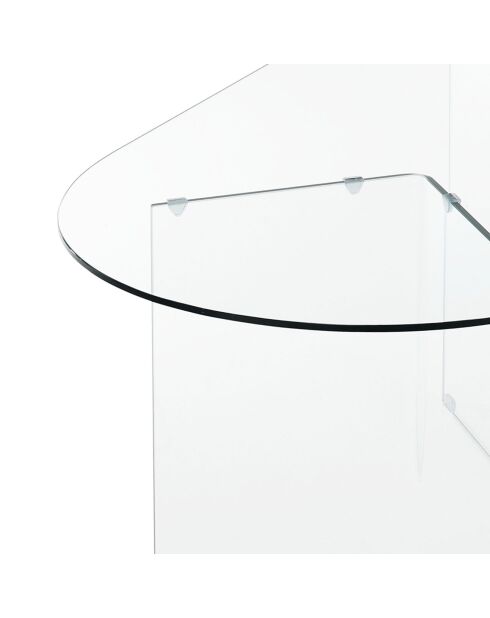 Table/Bureau péninsule Kaya 130 transparente - H75xL130xP80 cm