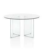 Table ronde Kaya transparente - H78xØ136 cm
