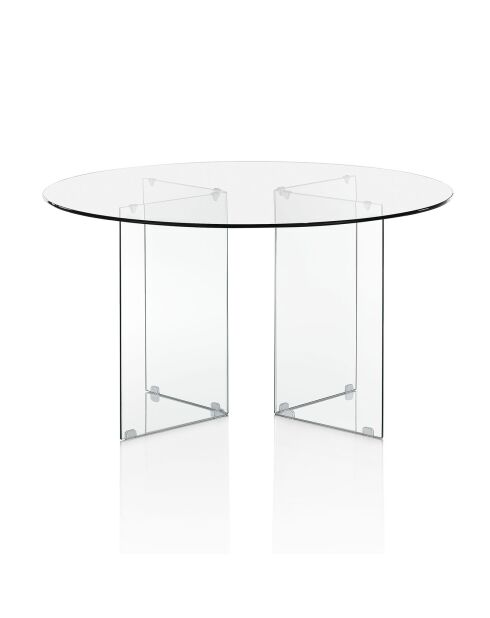 Table ronde Kaya transparente - H78xØ136 cm