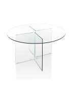 Table ronde Kaya transparente - H78xØ136 cm