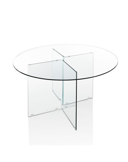 Table ronde Kaya transparente - H78xØ136 cm