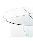 Table ronde Kaya transparente - H78xØ136 cm
