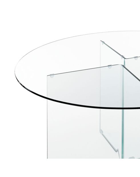 Table ronde Kaya transparente - H78xØ136 cm