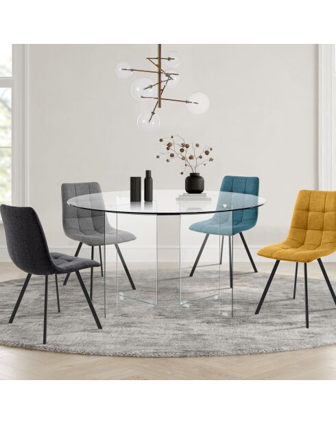 Table ronde Kaya transparente - H78xØ136 cm