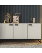 Buffet 3 portes Thessa beige - 90x184x40 cm