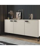 Buffet 3 portes Thessa beige - 90x184x40 cm