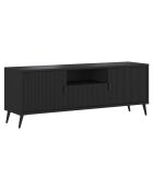 Meuble TV  2 portes Roma noir - 61x153.5x40 cm