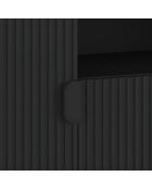 Meuble TV  2 portes Roma noir - 61x153.5x40 cm