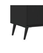 Meuble TV  2 portes Roma noir - 61x153.5x40 cm