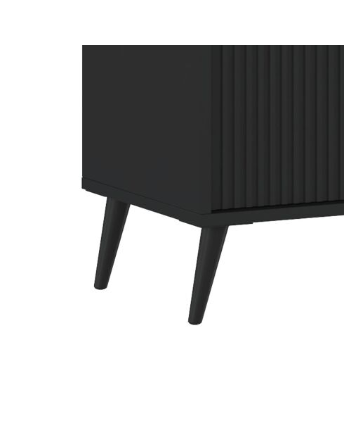 Meuble TV  2 portes Roma noir - 61x153.5x40 cm