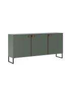 Buffet 3 portes Thessa vert gris/noyer - 90x184x40 cm