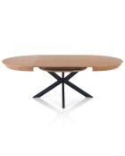 Table ronde extensible Stor noire - 76 cmxØ.130 cm