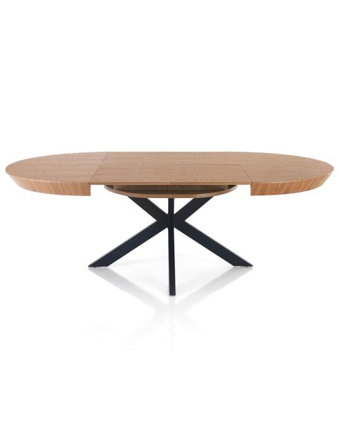 Table ronde extensible Stor noire - 76 cmxØ.130 cm