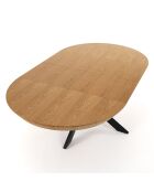 Table ronde extensible Stor noire - 76 cmxØ.130 cm