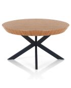 Table ronde extensible Stor noire - 76 cmxØ.130 cm