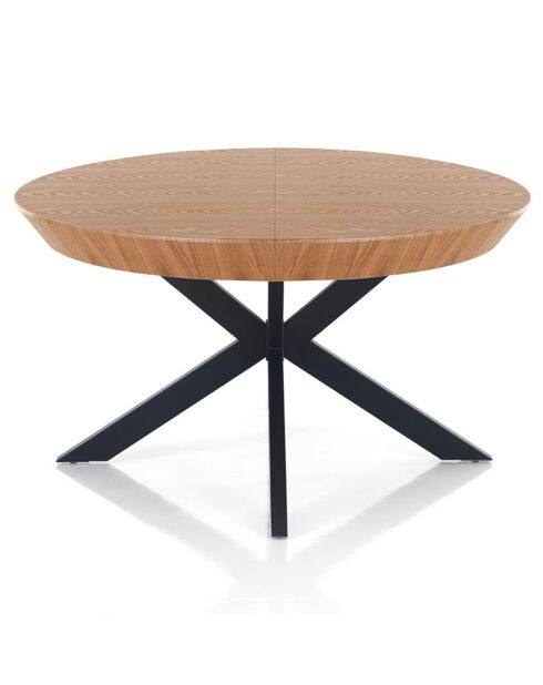 Table ronde extensible Stor noire - 76 cmxØ.130 cm