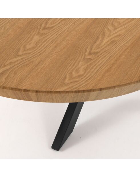 Table ronde extensible Stor noire - 76 cmxØ.130 cm