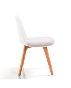 4 Chaises Jade Bois blanches - 78x46x52 cm
