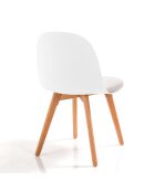 4 Chaises Jade Bois blanches - 78x46x52 cm