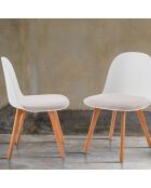 4 Chaises Jade Bois blanches - 78x46x52 cm