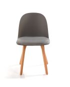 4 Chaises Jade Bois gris foncé - 78x46x52 cm