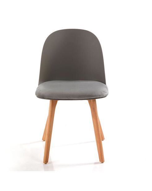 4 Chaises Jade Bois gris foncé - 78x46x52 cm