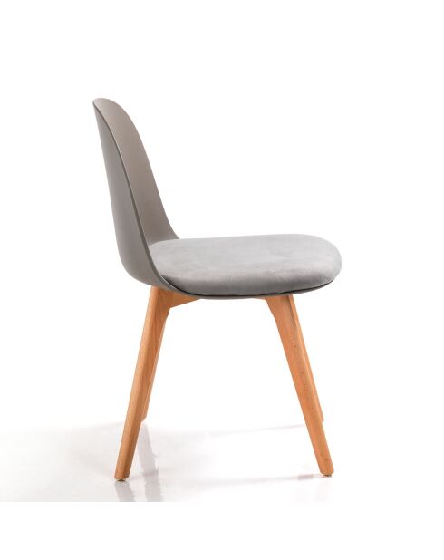 4 Chaises Jade Bois gris foncé - 78x46x52 cm