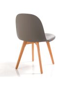 4 Chaises Jade Bois gris foncé - 78x46x52 cm