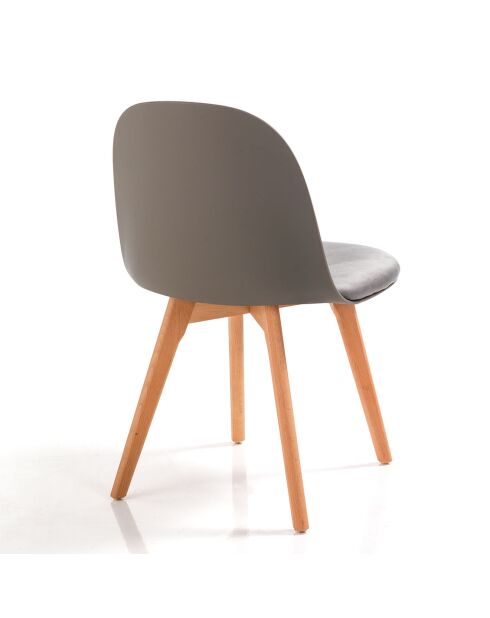 4 Chaises Jade Bois gris foncé - 78x46x52 cm