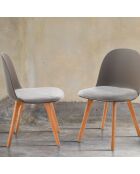 4 Chaises Jade Bois gris foncé - 78x46x52 cm