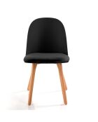4 Chaises Jade Bois noires - 78x46x52 cm