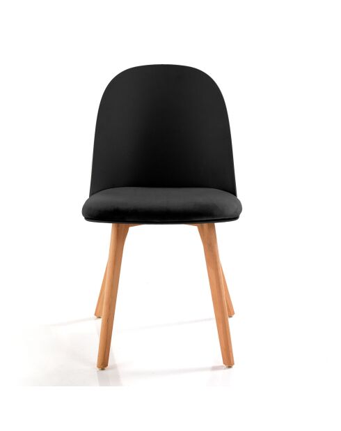 4 Chaises Jade Bois noires - 78x46x52 cm