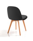 4 Chaises Jade Bois noires - 78x46x52 cm