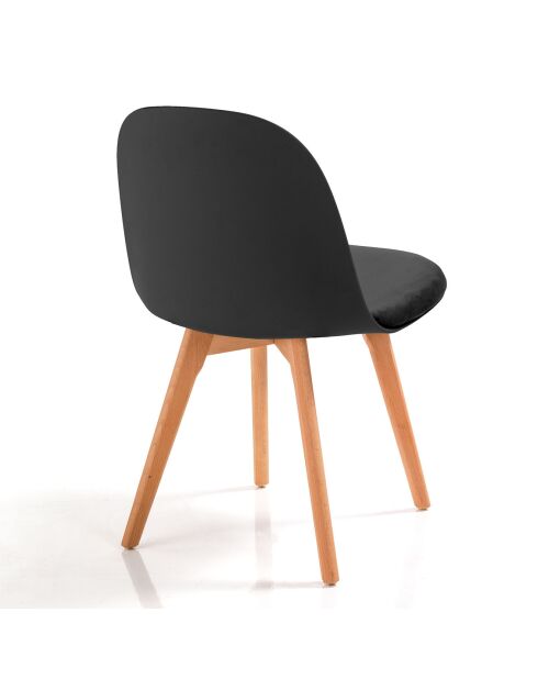4 Chaises Jade Bois noires - 78x46x52 cm
