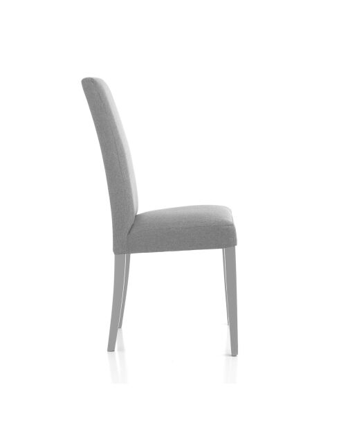 2 Chaises Lella Tissu grises - 100x46x45 cm