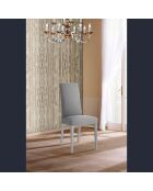 2 Chaises Lella Tissu grises - 100x46x45 cm