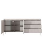 Buffet 2 portes + 3 tiroirs Gharbo beige - 81.4x187.1x39.5 cm